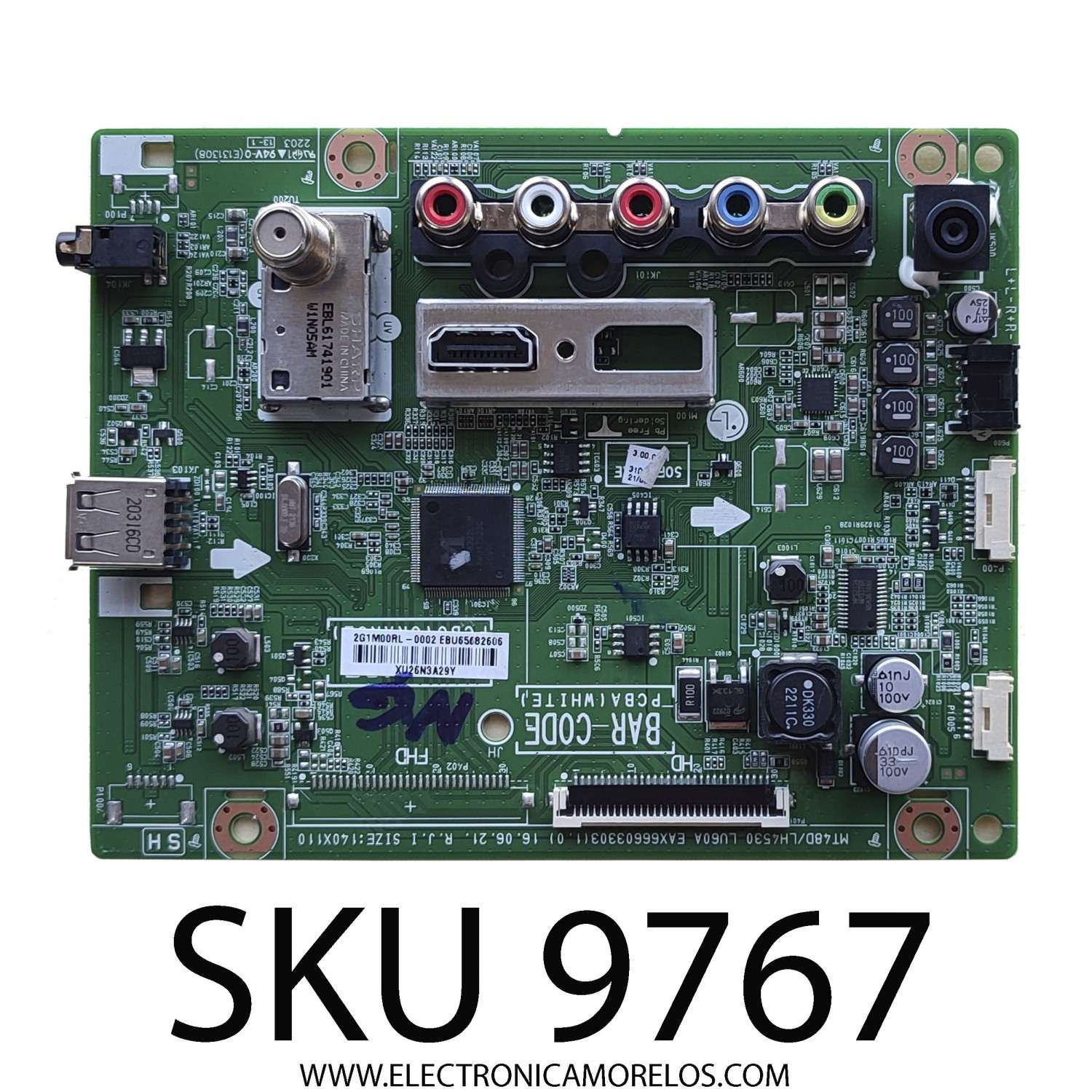 MAIN PARA TV LG / NUMERO DE PARTE EBU65682606 / EAX66603303(1.0) / 2G1M00RL-0002 / XU26N3A29Y	